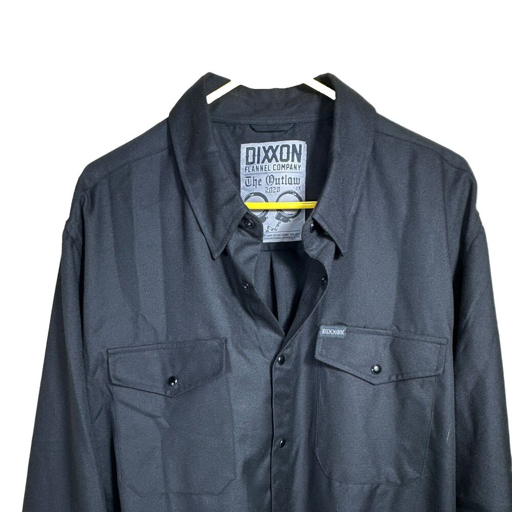 Dixxon Flannel Company The Outlaw Black LS Button-Up work shirt 2X Heavy 2020